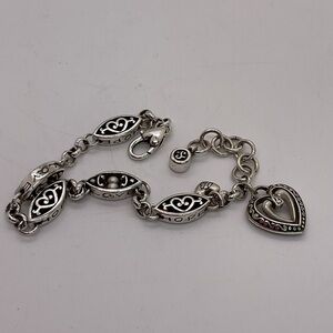Brighton Love Hope Filigree Heart Charm Bracelet